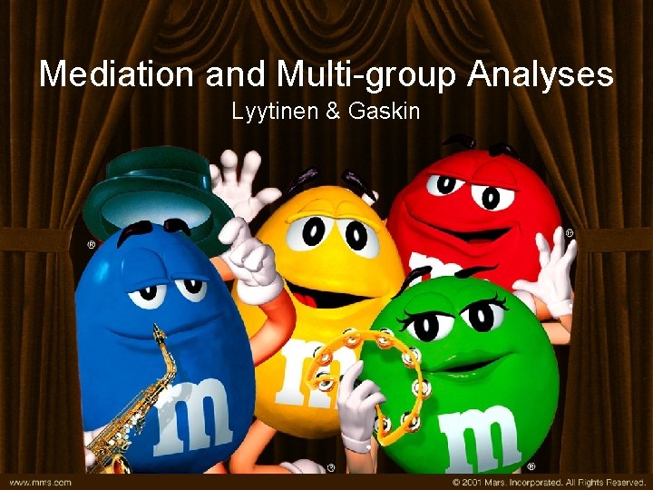 Mediation and Multi-group Analyses Lyytinen & Gaskin 