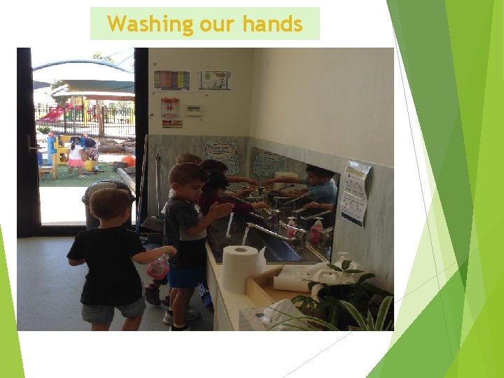Washing our hands 