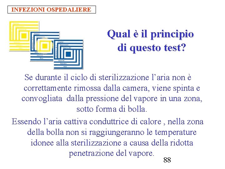 INFEZIONI OSPEDALIERE Qual è il principio di questo test? Se durante il ciclo di