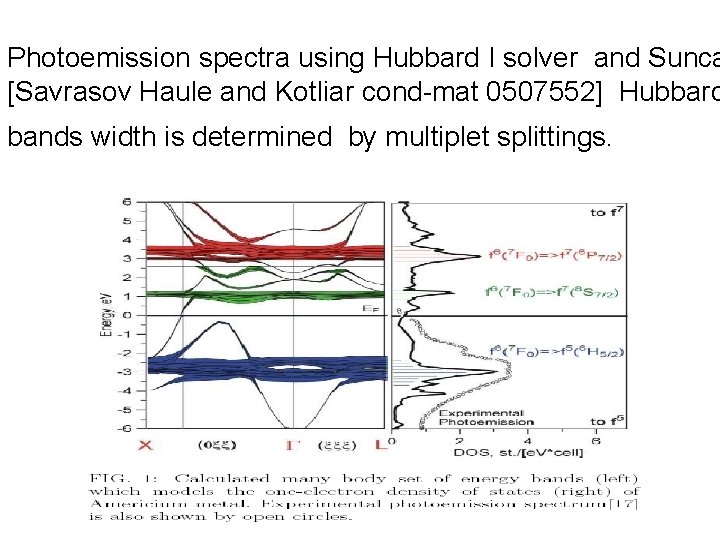 Photoemission spectra using Hubbard I solver and Sunca [Savrasov Haule and Kotliar cond-mat 0507552]