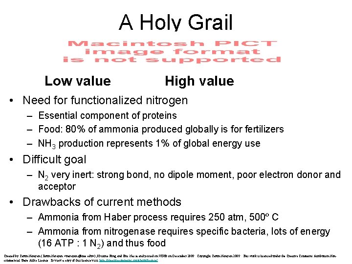 A Holy Grail Low value High value • Need for functionalized nitrogen – Essential