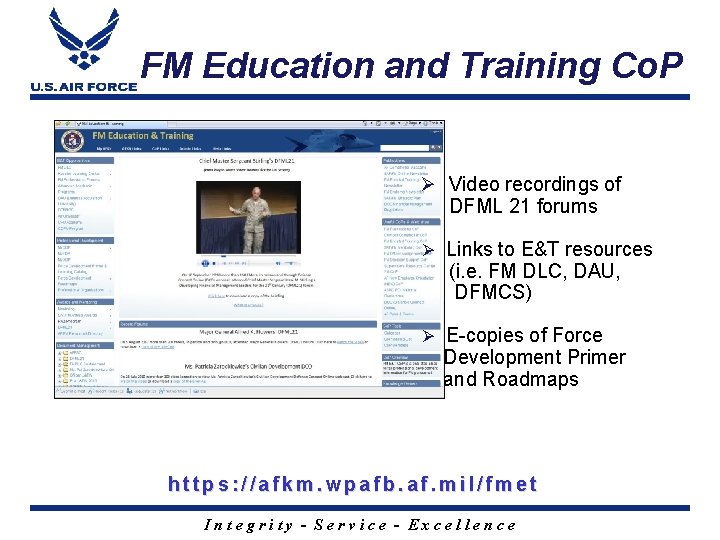FM Education and Training Co. P Ø Video recordings of DFML 21 forums Ø