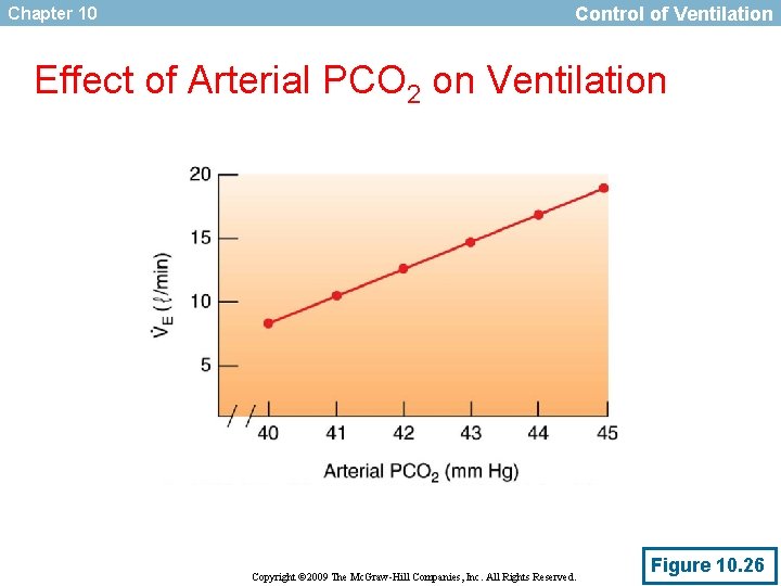 Chapter 10 Control of Ventilation Effect of Arterial PCO 2 on Ventilation Copyright ©
