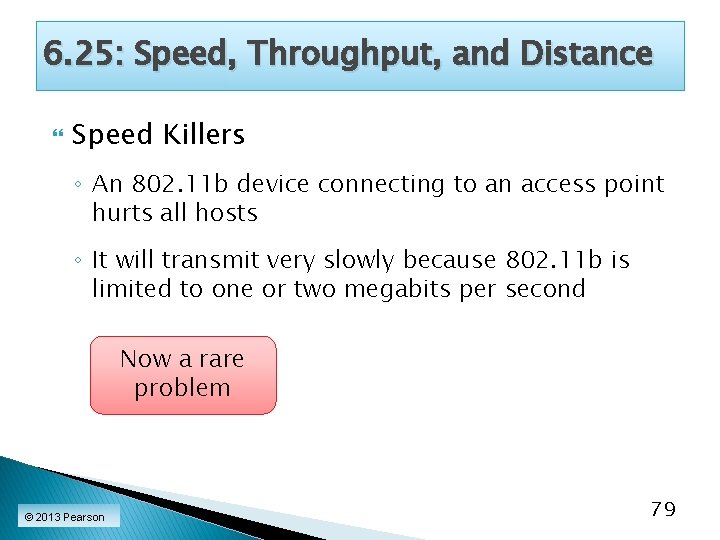 6. 25: Speed, Throughput, and Distance Speed Killers ◦ An 802. 11 b device