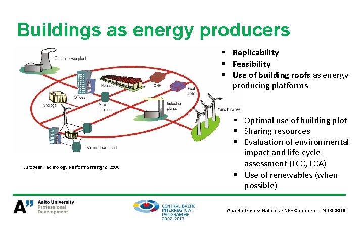 Buildings as energy producers § Replicability § Feasibility § Use of building roofs as