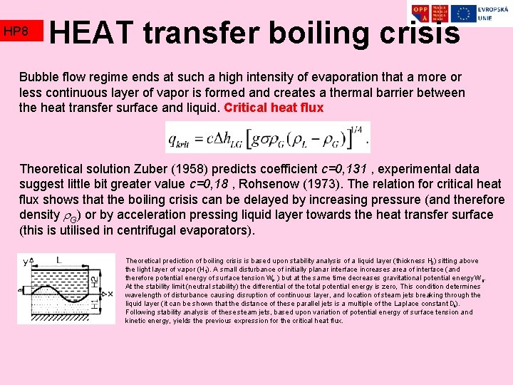 HP 8 HEAT transfer boiling crisis Bubble flow regime ends at such a high