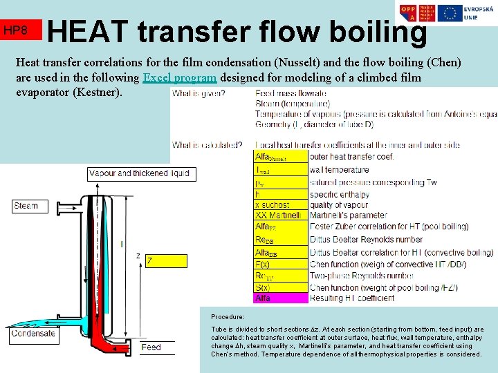 HP 8 HEAT transfer flow boiling Heat transfer correlations for the film condensation (Nusselt)