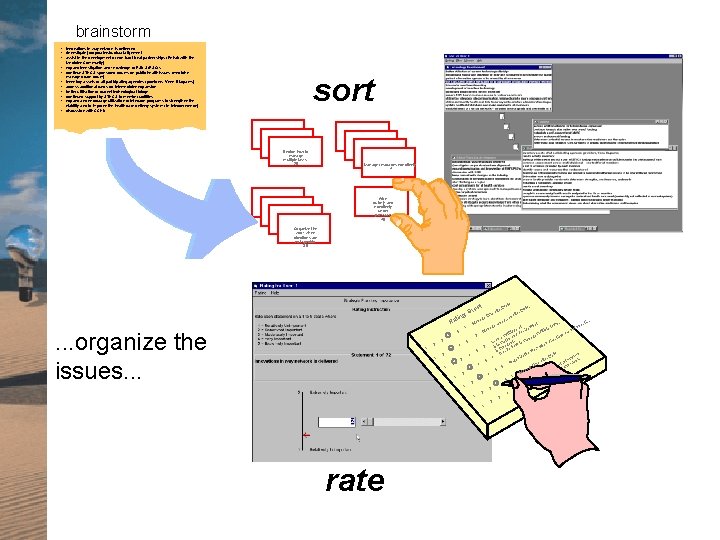 brainstorm • innovations in way network is delivered • (investigate) corporate/structural alignment • assist