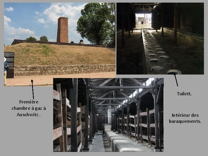 Toilett. Première chambre à gaz à Auschwitz. Intérieur des baraquements. 