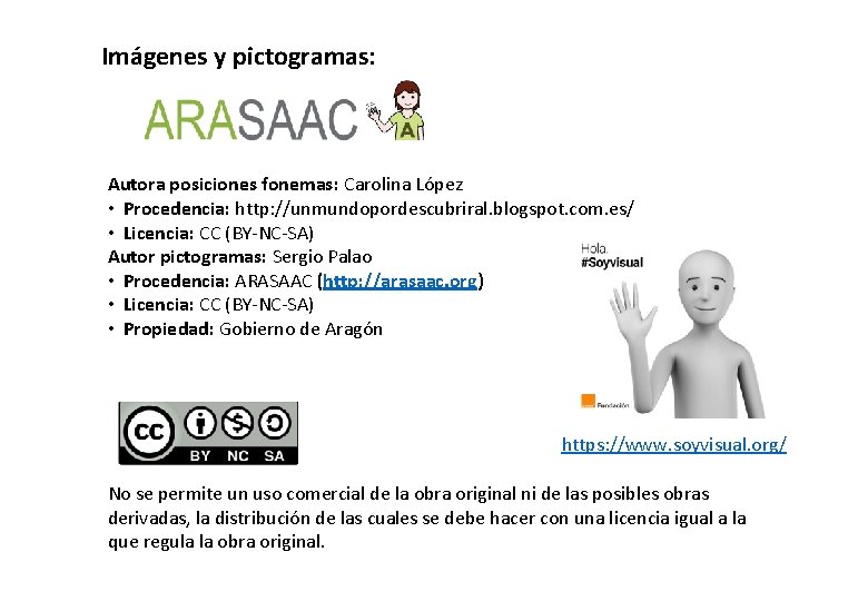 Imágenes y pictogramas: Autora posiciones fonemas: Carolina López • Procedencia: http: //unmundopordescubriral. blogspot. com.