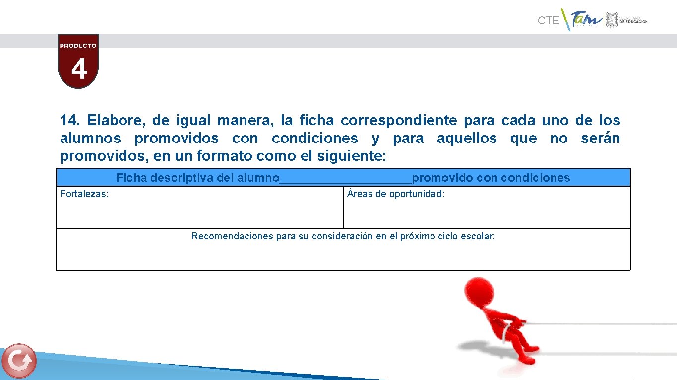 CTE 14. Elabore, de igual manera, la ficha correspondiente para cada uno de los