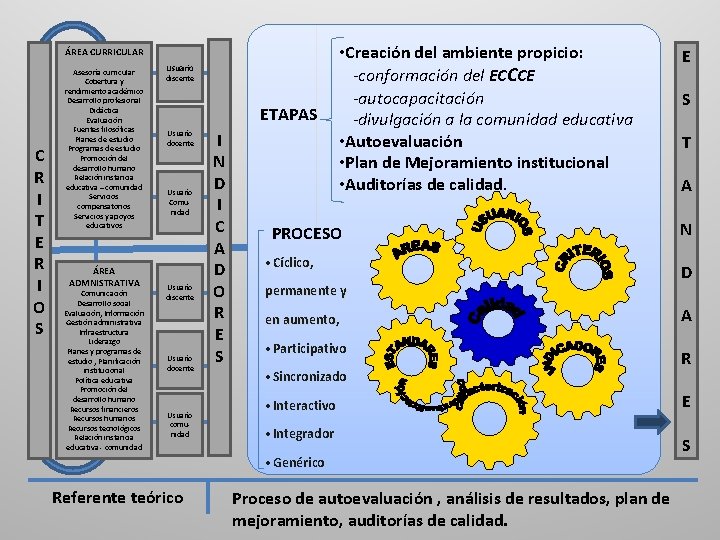 ÁREA CURRICULAR C R I T E R I O S Asesoría curricular Cobertura