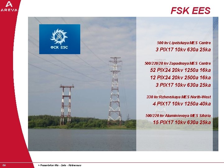 FSK EES 500 kv Lipetskaya MES Centre 3 PIX 17 10 kv 630 a