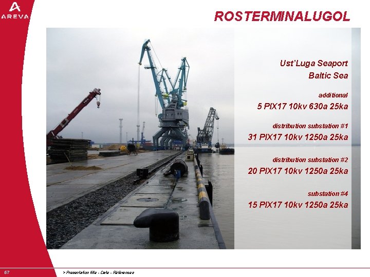 ROSTERMINALUGOL Ust’Luga Seaport Baltic Sea additional 5 PIX 17 10 kv 630 a 25