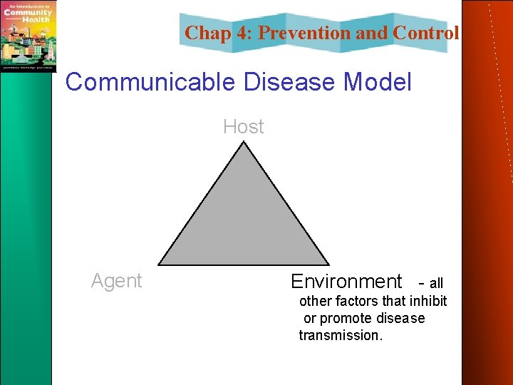 Chap 4: Prevention and Control Communicable Disease Model Host Agent Environment - all other Chap 4: Prevention and Control Communicable Disease Model Host Agent Environment - all other