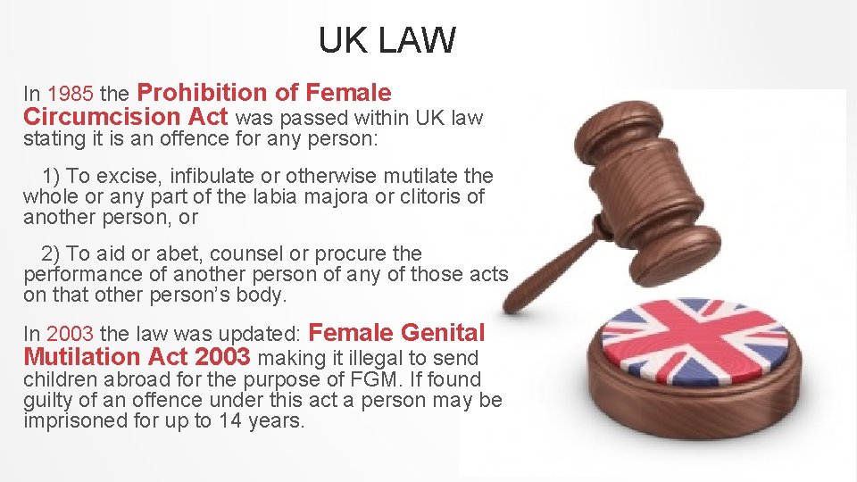 VIOLENCE PREVENTION FEMALE GENITAL MUTILATION Dr Richard Fawcett