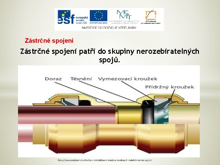 Zástrčné spojení patří do skupiny nerozebíratelných spojů. 