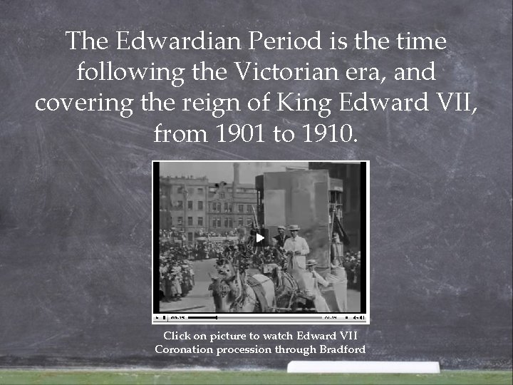 The Edwardian Period is the time following the Victorian era, and covering the reign The Edwardian Period is the time following the Victorian era, and covering the reign