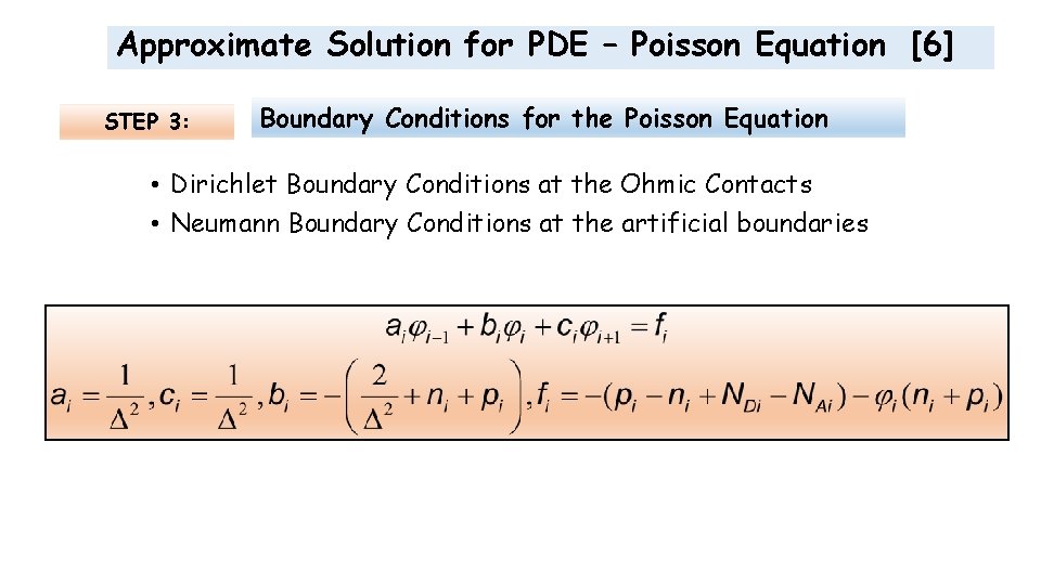 Approximate Solution for PDE – Poisson Equation [6] STEP 3: Boundary Conditions for the