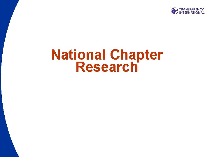 National Chapter Research National Chapter Research