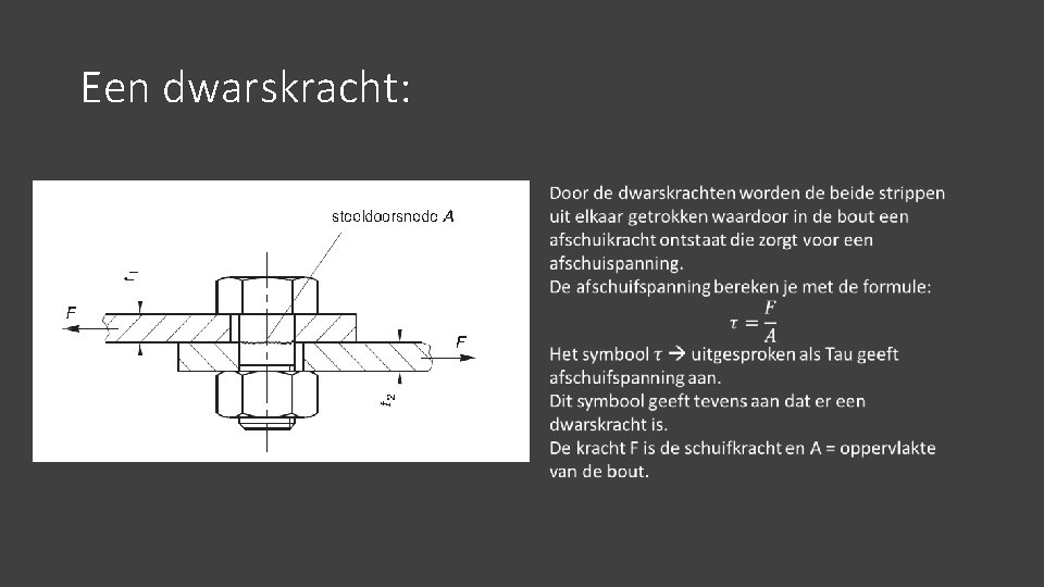 Een dwarskracht: 