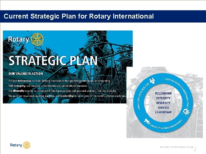 Current Strategic Plan for Rotary International ROTARY STRATEGIC PLAN | 2 