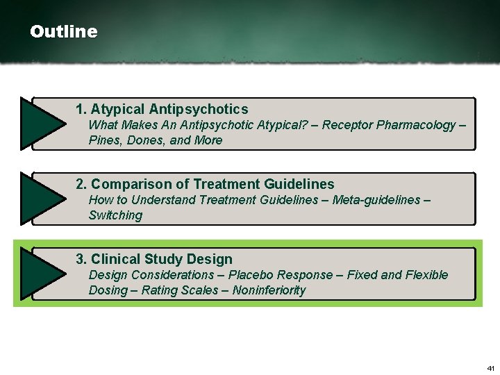 Outline 1. Atypical Antipsychotics What Makes An Antipsychotic Atypical? – Receptor Pharmacology – Pines,