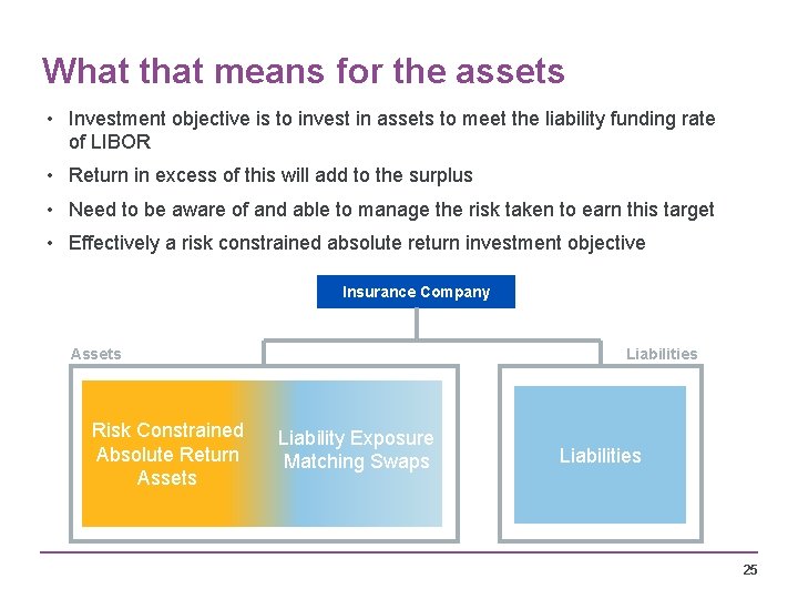 What that means for the assets • Investment objective is to invest in assets