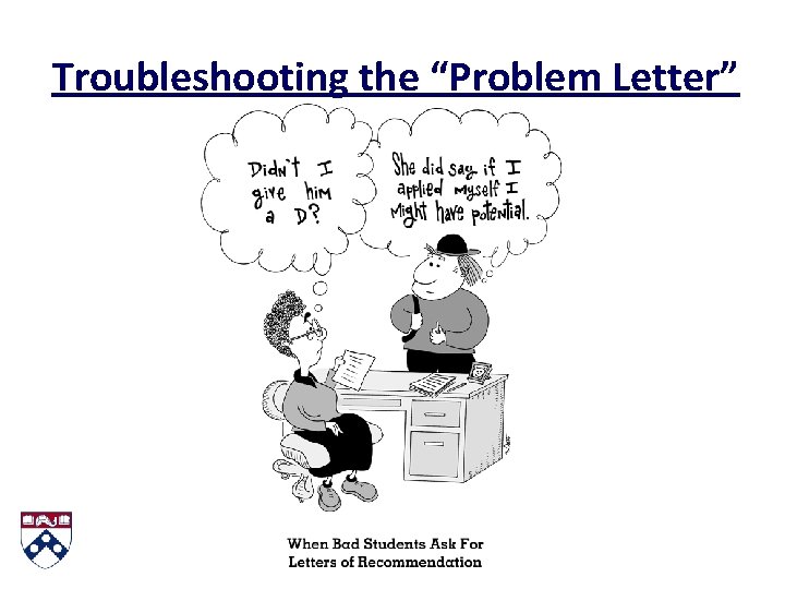 Troubleshooting the “Problem Letter” 