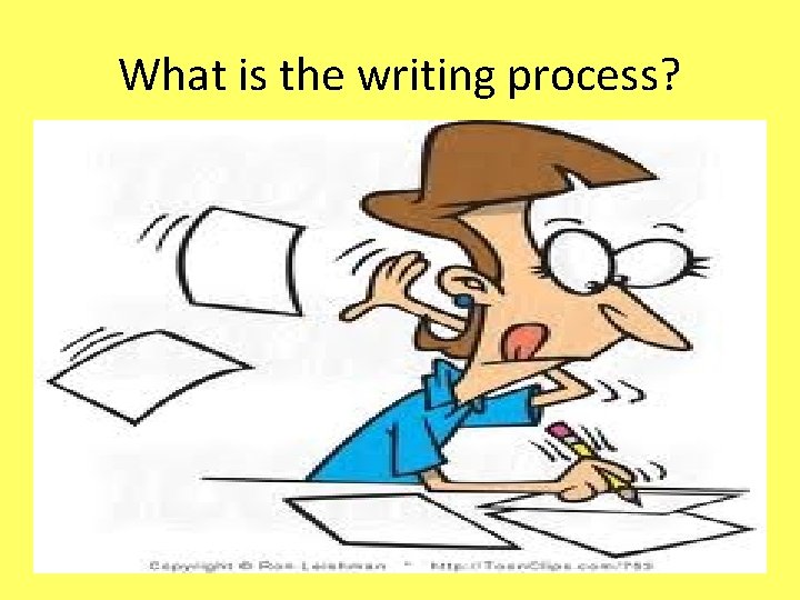 What is the writing process? 