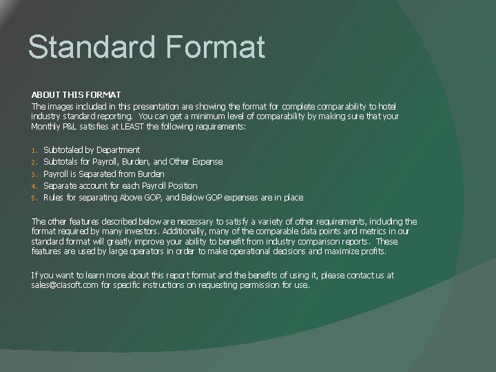 Standard Format ABOUT THIS FORMAT The images included in this presentation are showing the