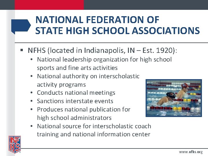 NATIONAL FEDERATION OF STATE HIGH SCHOOL ASSOCIATIONS § NFHS (located in Indianapolis, IN – NATIONAL FEDERATION OF STATE HIGH SCHOOL ASSOCIATIONS § NFHS (located in Indianapolis, IN –