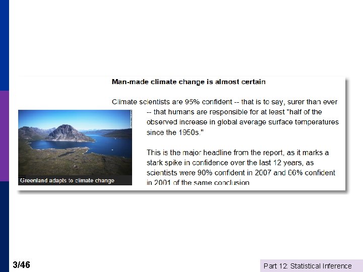3/46 Part 12: Statistical Inference 