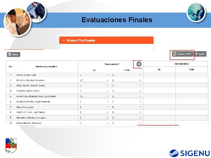 Evaluaciones Finales 