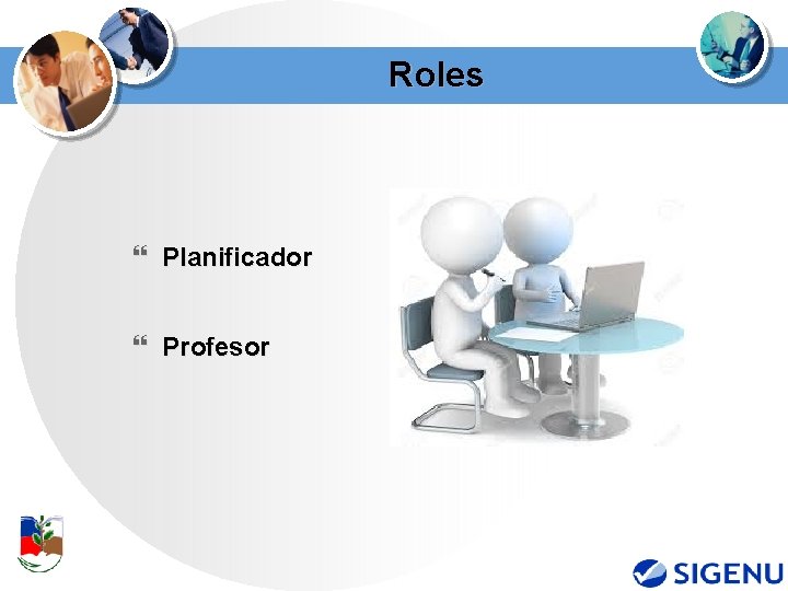 Roles Planificador Profesor 
