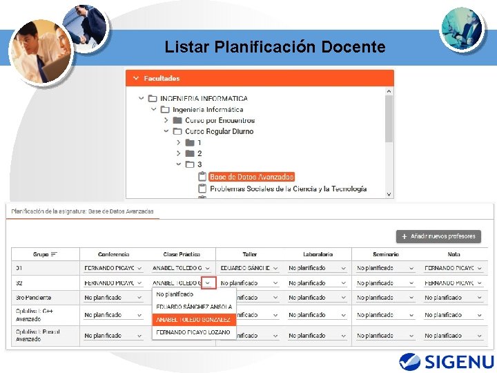 Listar Planificación Docente 