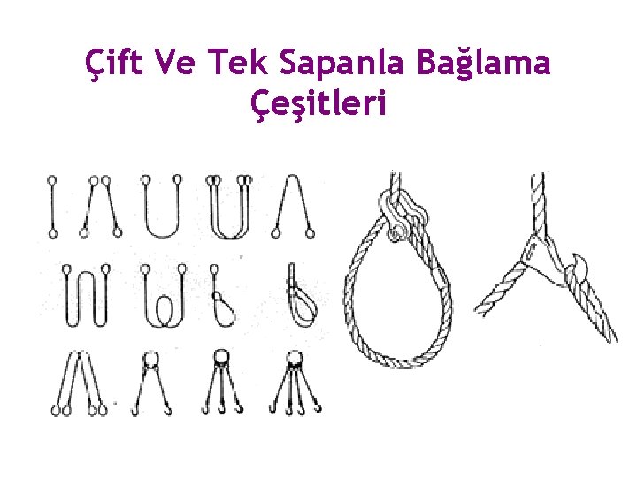 Çift Ve Tek Sapanla Bağlama Çeşitleri 