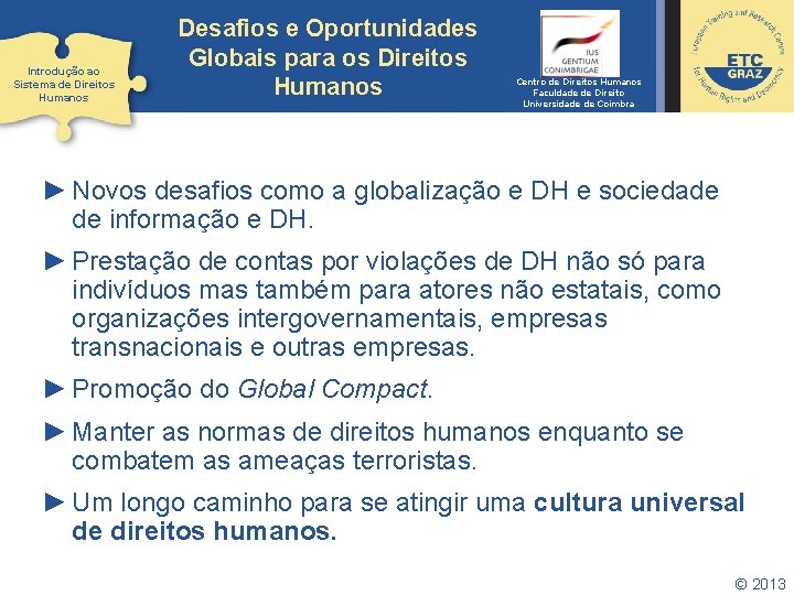 Introdução ao Sistema de Direitos Humanos Desafios e Oportunidades Globais para os Direitos Humanos