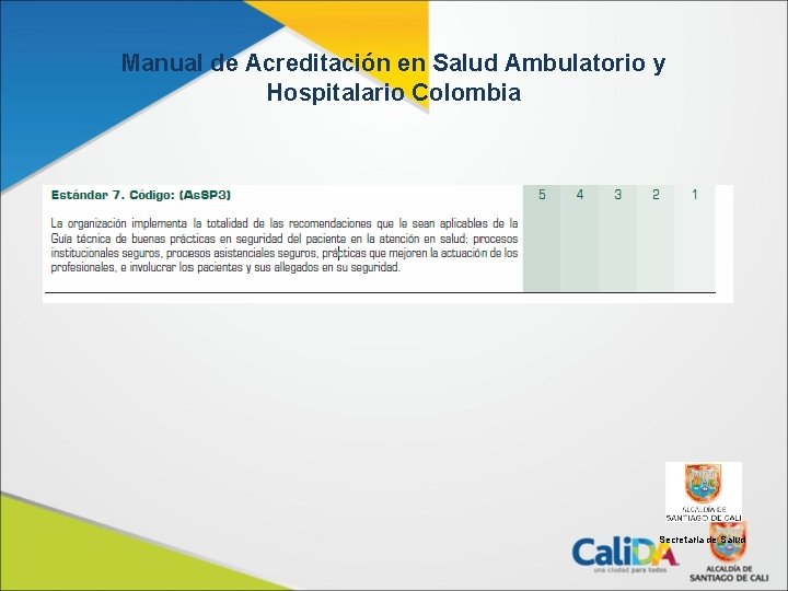 Manual de Acreditación en Salud Ambulatorio y Hospitalario Colombia Secretaria de Salud 