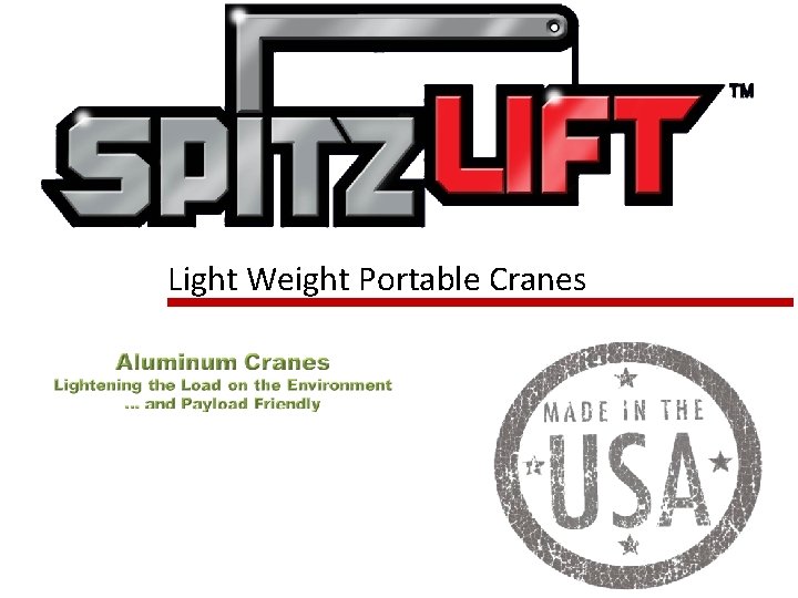 Light Weight Portable Cranes 