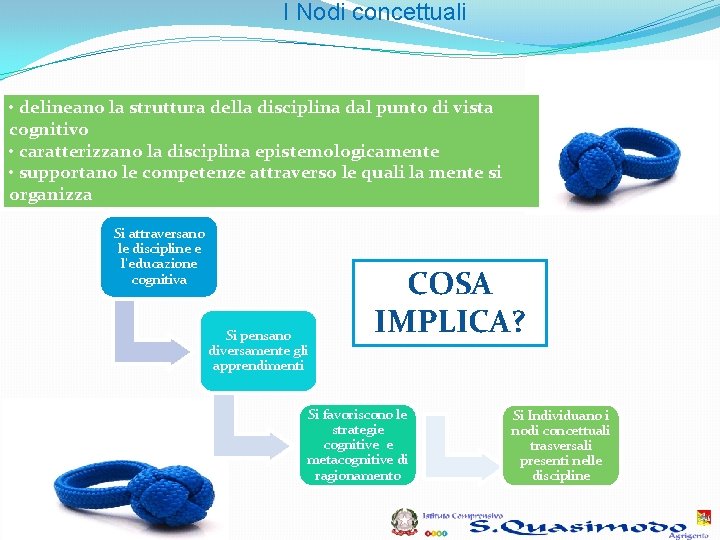 I Nodi concettuali • delineano la struttura della disciplina dal punto di vista cognitivo I Nodi concettuali • delineano la struttura della disciplina dal punto di vista cognitivo