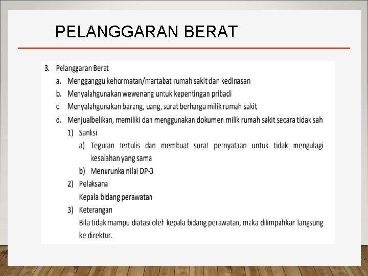 PELANGGARAN BERAT 