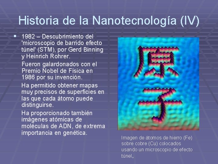 Historia de la Nanotecnología (IV) § 1982 – Descubrimiento del 'microscopio de barrido efecto