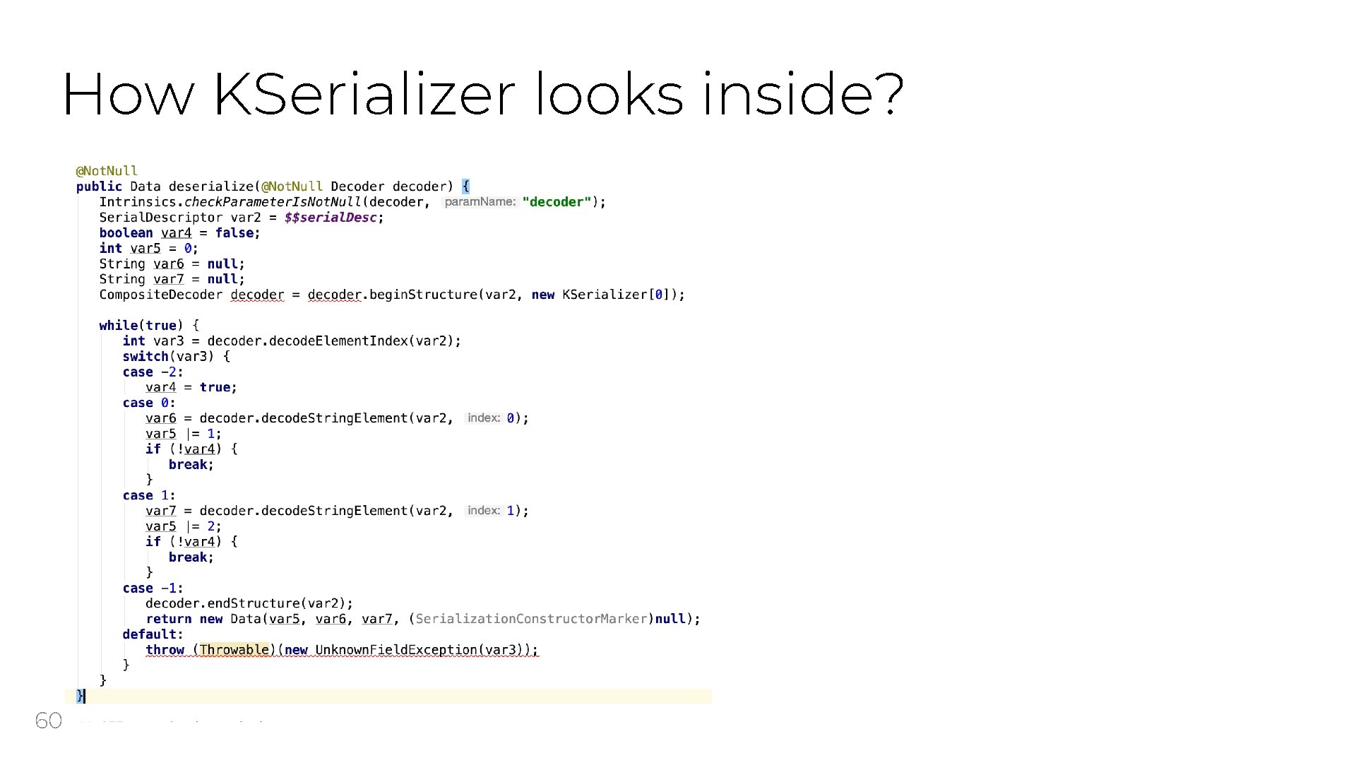 How KSerializer looks inside? 60 