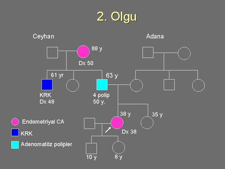 2. Olgu Ceyhan Adana 88 y Dx 50 61 yr KRK Dx 48 63