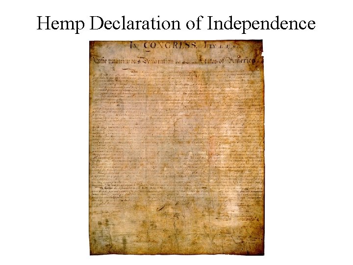 Hemp Declaration of Independence 