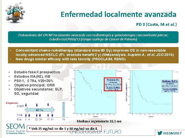 Enfermedad localmente avanzada PD 3 (Costa, M et al. ) Tratamiento del CPCNP localmente