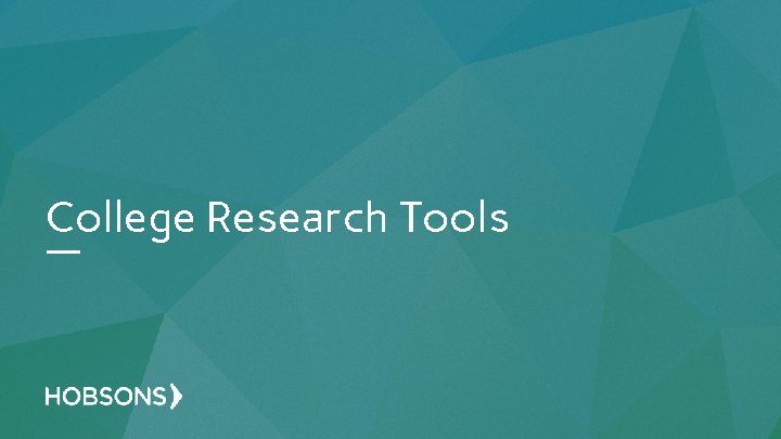 College Research Tools 