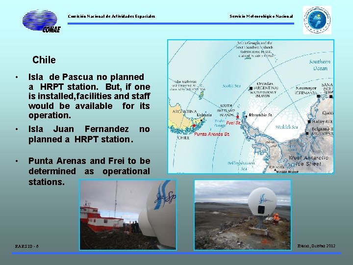 Comisión Nacional de Actividades Espaciales Servicio Meteorológico Nacional Chile • Isla de Pascua no