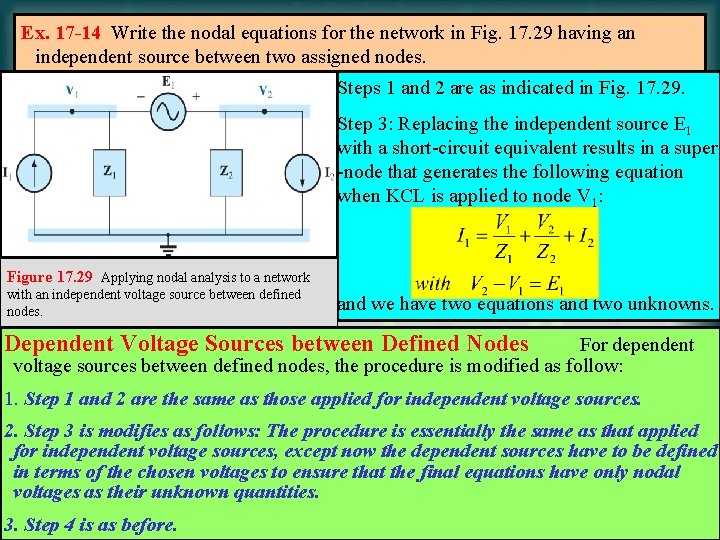 Ex. 17 -14 Write the nodal equations for the network in Fig. 17. 29